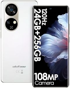 Ulefone Note 17 Pro Unlocked Smartphone, 108MP Rear Camera + 32MP Front Camera, 6.78" FHD+ AMOLED 120Hz Curved Screen, MTK Helio G99 24GB+256GB, Android 13, 5050mAh Cell Phones, White Mobile Phone NFC