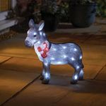 Marco Paul ® Christmas Garden Decor Light Up Nativity Donkey Inlit Battery Light Outdoor Decorations Nativity Scene Christmas Decoration Home Decor Pre-lit Xmas Decorations Battery Indoor Ornament