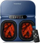 MOUNTRAX Foot Massager Machine with Heat, Gifts for Women Men, Foot Massager for Plantar Fasciitis and Relieve Pain, Deep Kneading Shiatsu Foot Massager, Fits Feet Up to Men Size 12 (Blue)