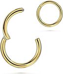 Gold Nose Hoop Ring 316L Surgical S