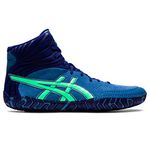 ASICS Men's Aggressor 5 Wrestling Shoes, Azure/New Leaf, 13