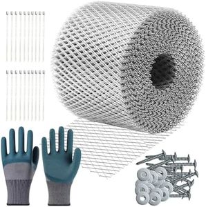 6Inch x 100Ft Gutter Guard Roll,Heavy Duty Leaf Filter,Leaf Filter Gutter Protection Roll with Installation Screws and Stainless Steel Ties,DIY Gutter Protection Cover (Silver 6inch X 100ft)
