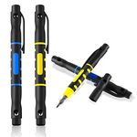 2 Pcs Screwdriver Portable 4 in 1 Screwdriver Robust Doubled Ended Screwdriver Pocket Screwdriver Pen Precise Multi-Tool Screwdriver Suitable for Tool Maintenance & Engineering (2)