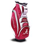 Team Golf NCAA Alabama Crimson Tide Victory Golf Cart Bag, 10-way Top with Integrated Dual Handle & External Putter Well, Cooler Pocket, Padded Strap, Umbrella Holder & Removable Rain Hood