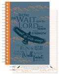 Christian Notebook, Eagles wings, softback notebook A5 lined, with Isaiah 40:31 Bible verse. Perfect as a Bible Study Journal or Christian Gift, by Just Cards Direct