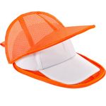 MAGTSMEI Hat Washer, 1Pack Hat Cleaner for Baseball Caps, Foldable Hat Washer Cage for Washing Machine, Dishwasher Hat Rack Protector Organizer Storage for Flat & Curved Hats Orange