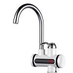 Instant Hot Water Tap, Electric Instant Water Heater Boiling Water Tap, 220V Water Heaters Faucet Fast Hot Water Tap with LED Digital Display for Kitchen Facilities(British Plug)