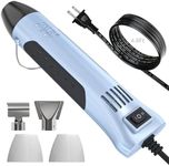 LET’S Resin Heat Gun for Crafting, 350W Fast Heat Dual Temp Hot Air Gun (482°F~752°F), Multiple Nozzles,Silicone Covers for Easy Cleaning, 4.9Ft Cable Mini Heat Gun,for Resin,Shrink Tubing,Vinyl Wrap