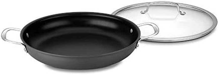 Cuisinart 6425-30D Contour Hard Anodized 12-Inch Everyday Pan with Cover Black