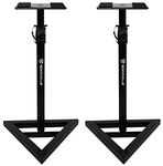 Rockville RVSM1 Pair of Near-Field Studio Monitor Stands w/Adjustable Height,Black