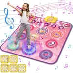 Gontence Dance Mat for Girls, Dance Toy for Kids Age 3 4 5 6, Music Dance Play Mat with 2 Player Mode, 5 Game Modes, Christmas Birthday Music Gifts for Girls Boys Age 7 8 9