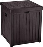 YITAHOME 51 Gallon Medium Deck Box,Outdoor Storage Container for Patio Cushions,Garden Tools,Weather, Resistant,Resin (Brown)