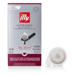 illy E.S.E. Coffee - Single-Serve Coffee Capsules & Pods - Coffee Pods – Intenso Dark Roast - Notes Of Cocoa & Dried Fruit - For E.S.E Coffee Machines - Extraordinary Aroma & Body – 18 Count