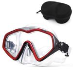 Snorkel Mask Adult,Panoramic Tempered Glass Diving Masks, Wide View Swim Goggles Anti-Fog Anti-Leak for Scuba Diving Swimming