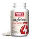 Jarrow Formulas L-Arginine 1000mg Supplement | Supports Nitric Oxide & Protein Synthesis - Arginine HCI Dietary Supplement Supports Tissue Repair | 100 Tablets