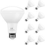 LE BR30 E26 LED Flood Light Bulbs, Dimmable, 10.5W 850 Lumens, 65 Watt Incandescent Equivalent, 2700K Warm White, 110° Wide Beam Angle, 8 Packs