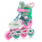 Roller Skates Children Kids Inliners Roller Blades Skates Carbon Children's Inline Skates Adjustable Shoe Led Wheels