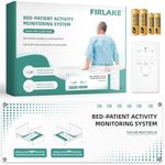 CAREFIR LAKE Wireless Bed Alarm for Elderly - Fall Prevention Sensor Pad with Pager - Early & Exit Alert Modes for Dementia Patients - Under Mattress Support, Replaceable Battery