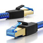 SEBSON Ethernet Cable 1m, CAT8 LAN Internet Cable 40 Gbit/s High Speed, S-FTP shielded, RJ45 Network Cable for Router, Modem, PC, TV, Xbox, PS4, Game consoles