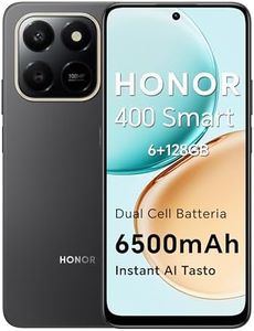 HONOR 400 Smart 4G Smartphone Dual SIM NFC Android 15, 6+128GB, 6500mAh Dual Cell Batteria, 108MP+2MP con Pulsante AI Telefono, 6.77 Pollici 120 Hz Comfort Display, 5 stelle SGS&IP65, Velvet Black