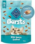 Blue Buffalo Bursts Crunchy & Creamy Cat Treats, Great for Training, Savory Seafood, 5-oz. Bag