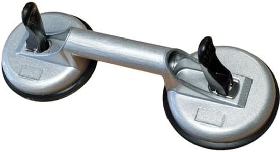 Aluminium Double Suction Cup Glass Lifter Dent Puller 119mm PAD 120kg, Window suckers, Heavy Duty, Table Top, Tile Suction Pads Rubber Suckers