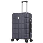 ATX Luggage Medium Suitcase Hold Check in Super Lightweight Durable ABS Hard Shell Suitcase with 4 Dual Spinner Wheels and Built-in TSA Lock (Morrocan Blue, 65Liter)