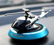 YOURKARTS.COM Car Dashboard Solar Helicopter Wings Rotating On Solar Power Giving Fresh, Drop Aroma With Plant Based Perfume (Blue, 200 G)