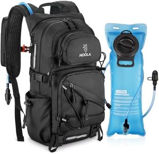NOOLA Hydration Backpack with 3L Water Bladder - 22L Water Backpack for Hiking, Cycling, Running, Biking - Lightweight Hiking Pack Bag with Rain Cover, Phone Holder and Trekking Pole Holders, Black