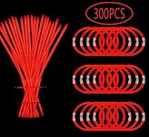 YOFOBU 300PCS Red Glow Sticks Bulk Glow in the Dark Bracelets and Necklaces with Connectors 8" Glowsticks Light Up Neon Party Favors for July 4th Halloween Christmas Wedding Carnival