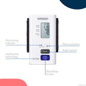 OMRON NightView Wrist Blood Pressure Monitor – Silent, Bluetooth, Day & Night