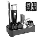 Sminiker Professional 5 in 1 Men's Grooming Kit Waterproof Electrinic Razor Hair Clippers Beard Trimmer Rechargeable Precision Nose Ear Trimmer