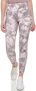 Calvin Klein Performance Women's Printed High Waist 7/8 Length Tight, Snakeshift Moonrock, Large