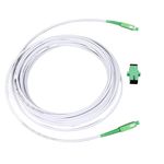 SC APC Fiber Optic Internet Cable, 10m / 32.8ft Simplex Single Mode Fiber Patch Cable for FTTH FTTB FTTP, Replacement Fiber Extension Cable for Residential (SC APC 10m/32.8ft)