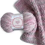 Knitpal Chenillique Velvet Chenille Yarn for Crocheting, 100% Polyester Yarn - Worsted Weight Yarn 4 - Soft Plush Yarn Baby Blanket Yarn for Crocheting - 4 Skeins, 856yds/400g - Pink Haze