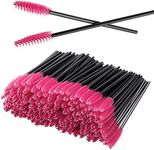 Eyelash Spoolie Eyelash Brush,H HOME-MART 100 PCS Eyelash Brushes Mascara Wands Eye Lash Eyebrow Brush Brow Spoolies for Eyelash Extensions (Crystal Black)