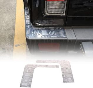 Aluminum Alloy Rear Bumper Protector Guard, Silver L-Shaped Guard Plate,Trunk Bumper Guards, Rear Bumper Corner Bezel Cover for Hummer H2 2003-2009