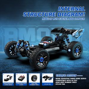 AMORIL 1/10 Brushless RC Car – Red High-Speed Remote Control Vehicle