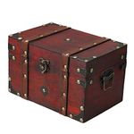 RDEXP 22x15x13.5cm Vintage Decorative Home Storage Trunk Storage Box Treasure Chest