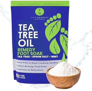 Tea Tree Oil Foot Soak with Epsom Salt & Mint, Feet Soak Helps Toenail System, Athletes Foot & Stubborn Foot Odor - Foot Bath Salt Softens Calluses & Soothes Sore Tired Feet, 14 Ounce