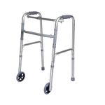 Antara Walker with wheels. Foldable, adjustable height, lightweight and study frame, offering full support for elderly.