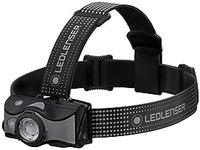 Ledlenser MH7 Black & Gray Lightweight Rechargeable Headlamp with Removable Headstrap, High Power LED, 600 Lumens, Backpacking, Hiking, Camping