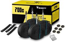 Rmiott 4 Pack 700c Road Bike Inner Tubes 700 x 23c 24c 25c, Gravel Bike Tube Presta Valve 48mm