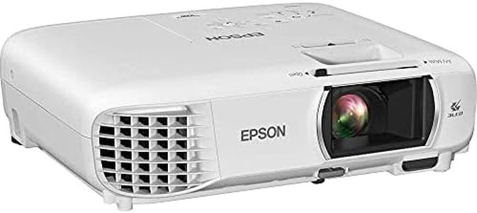 Epson Home Cinema 1080 3-chip 3LCD 1080p Projector, 3400 lumens Color & White Brightness, Streaming/Gaming/Home Theater, Built-in Speaker, Auto Picture Skew, 16,000:1 Contrast, Dual HDMI-White, Medium