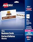 AVERY Perforated Business Cards for Laser/Inkjet Printers, 2" x 3-1/2", White, Matte Coated, 250 Pack, Rectangle (5371)