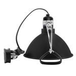 AIICIOO Reptile Bulb Holder with Clamp 8.5 Inches Terrarium Lamp Reflector in E27 Ceramic Socket for Lizard Tortoise Bearded Dragon Suitable for UVB and Heating Lamp