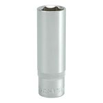 Yato CRV 50BV30 Chromium Satin Plated Steel Hexagonal Deep Socket, 18mm and Length 76 mm Suitable for Sockets Wrench Set for Home and Mechanical Industrial Power Tool