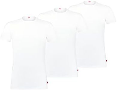 Levi's Men's T-Shirt, Pack of 3, White, S