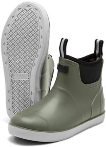 Hsttgsr Rain Boots for Men Anti-Slip Waterproof Rubber Boots Non-slip Mid Calf Garden Boots Deck Boots Mens Fashion Rain Boots Mens Rubber Boots Sailing Shoes for Fishing Boating Camping