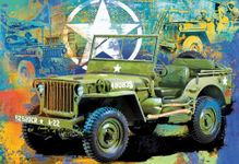 Eurographics Puzzle in a Tin Shaped Military Jeep, 550 Pieces